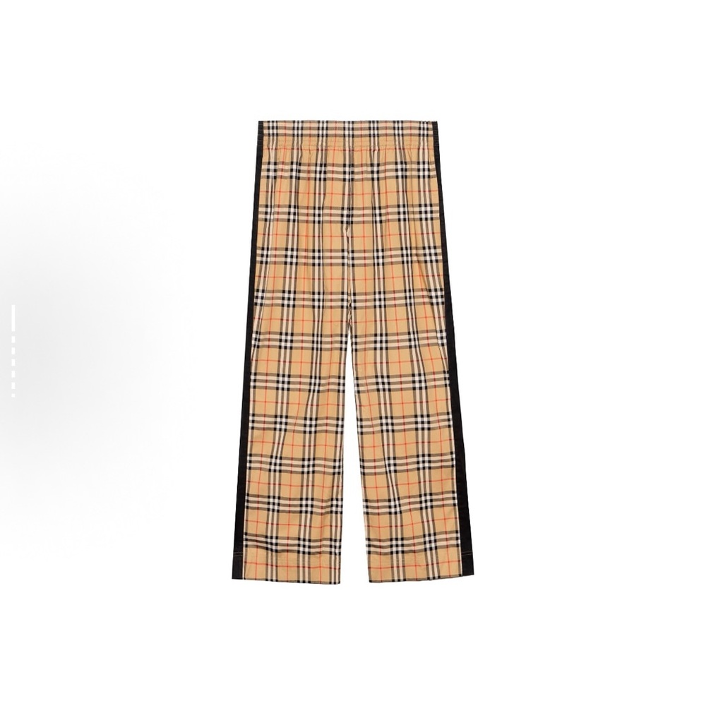 Burberry Beige Checkered Pants